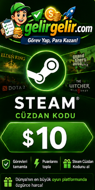 Steam 10 Dolar Cüzdan Kodu